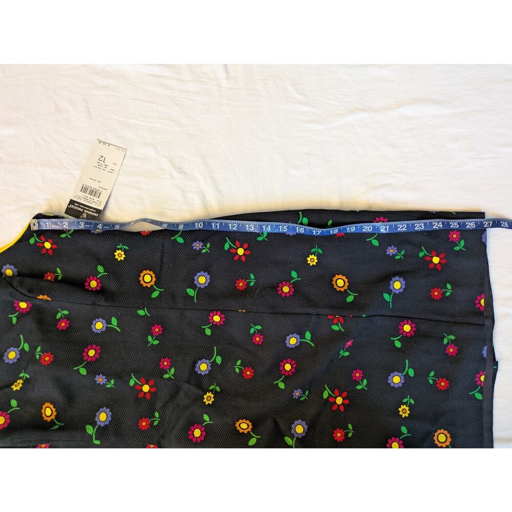 Vintage 90s Y2K Donna Ricco Retro Floral Sheath Dress Daisy Keyhole Back 12 HTF - Picture 7 of 13